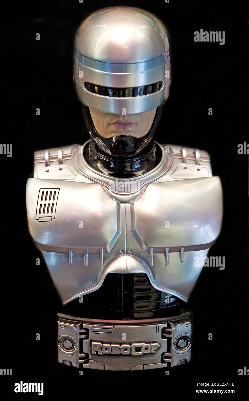 RoboCop, robot figura, replica dal film di fantascienza RoboCop, Germania, Europa Foto Stock