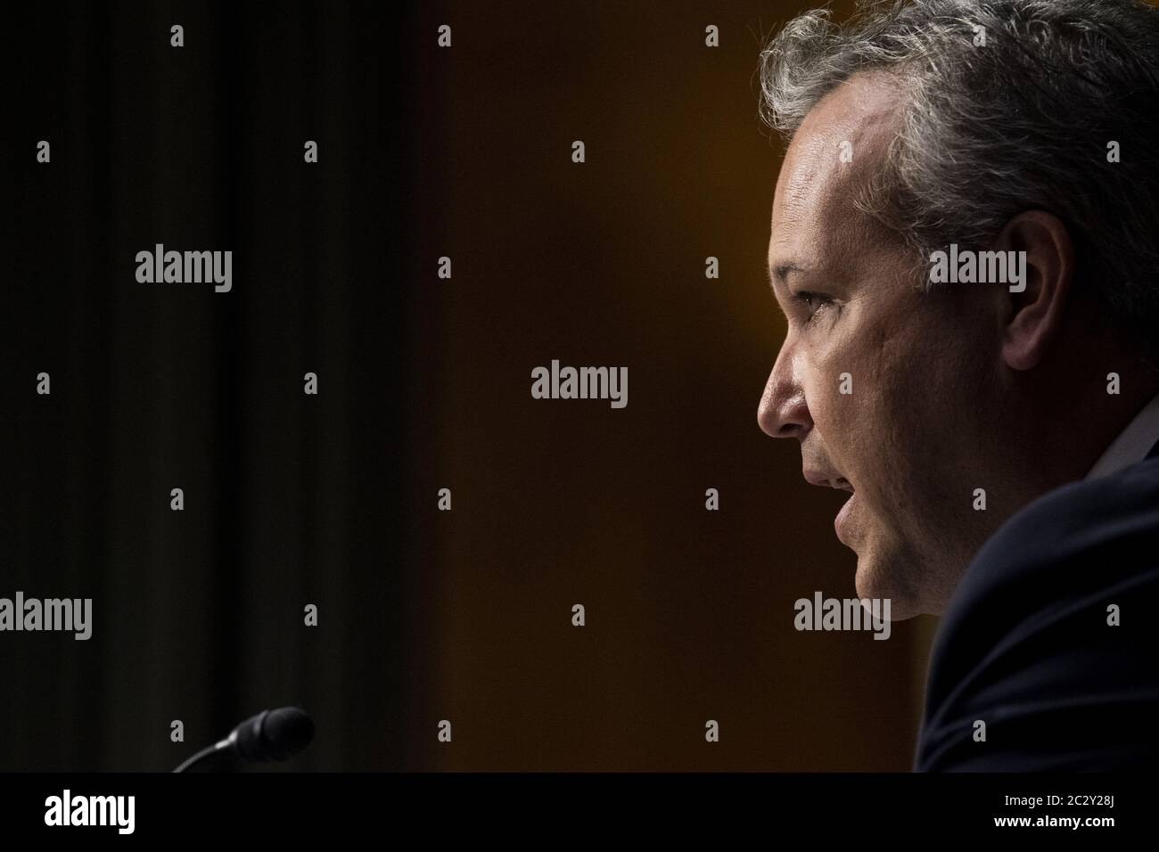Washington, Stati Uniti. 18 Giugno 2020. James L. Richardson, direttore del Dipartimento di Stato per l'assistenza estera, interviene durante un'audizione del Comitato per le relazioni esterne del Senato su 'Stati Uniti Preparazione internazionale Pandemica' nella capitale a Washington giovedì 18 giugno 2020. Foto in piscina di Caroline Brehman/UPI Credit: UPI/Alamy Live News Foto Stock