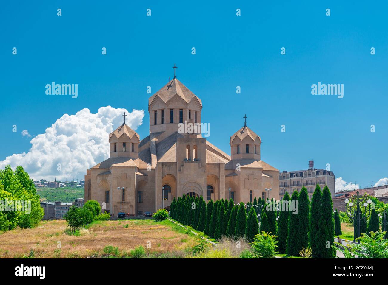 Chiesa di San Gregorio l'Illuminatore nel centro di Yerevan, Armenia Foto Stock