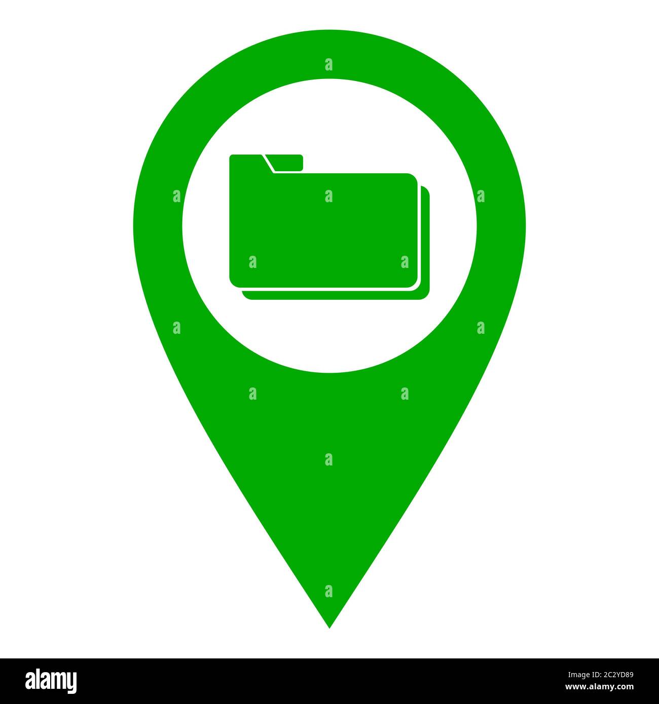 Cartella e la posizione pin Foto Stock