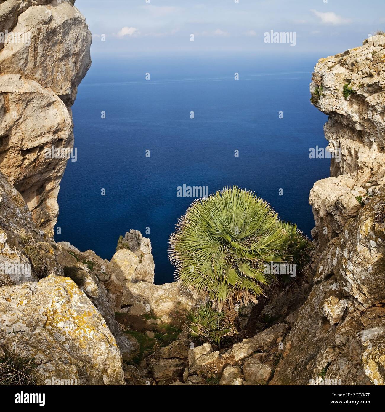 penisola di Cap Formentor, vista da Mirador es Colomer, Maiorca, Isole Baleari, Spagna, Europa Foto Stock