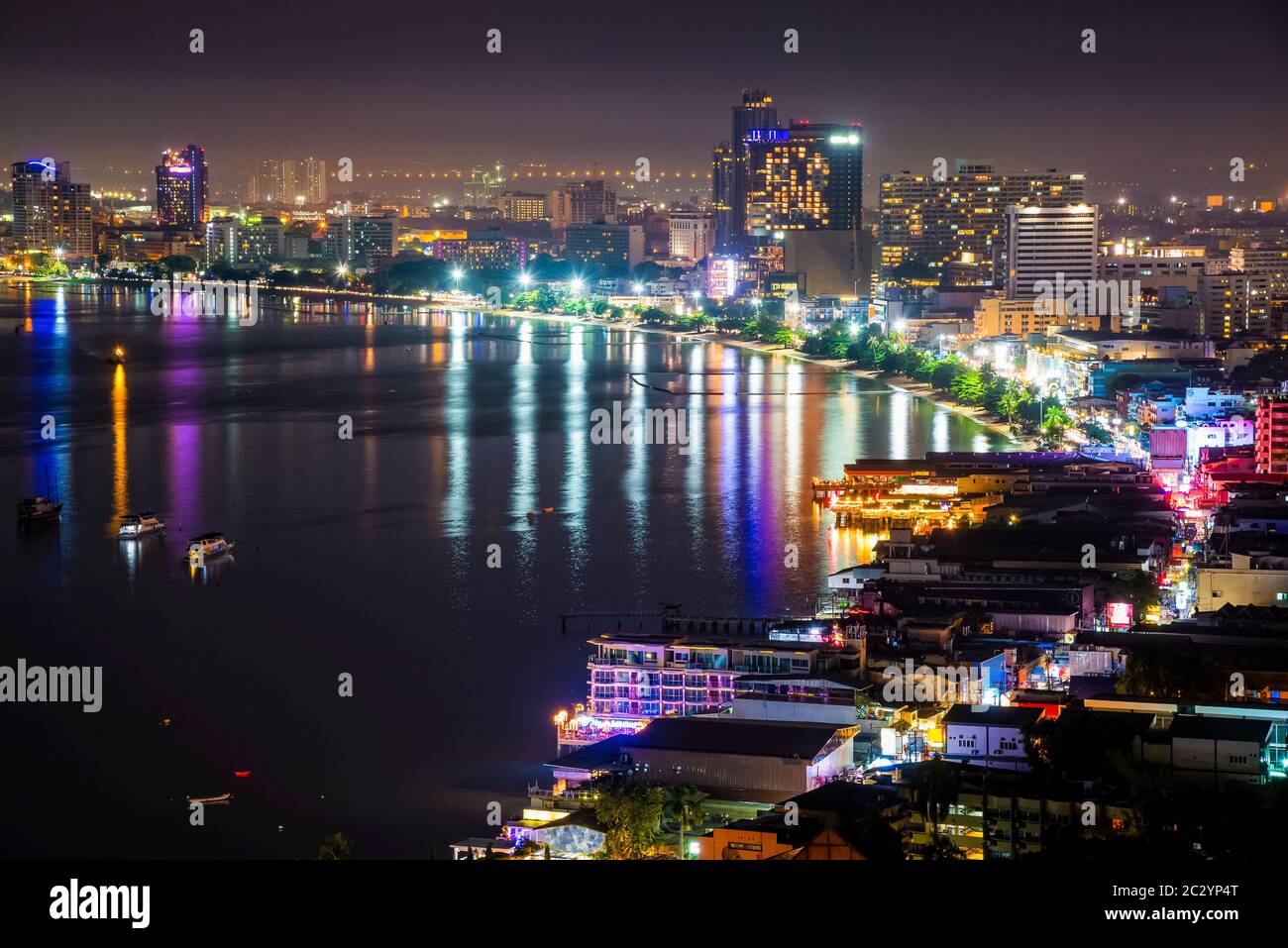 Pattaya City, simbolo della scena notturna in Thailandia Foto Stock