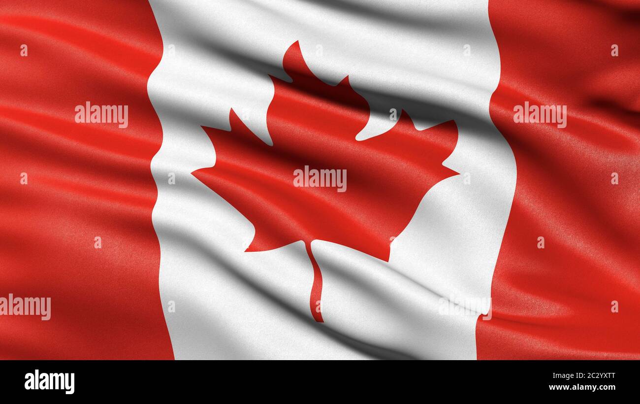 Bandiera del Canada, illustrazione 3D Foto Stock