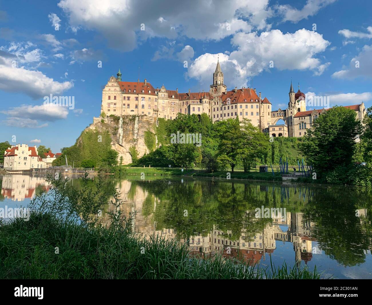 Castello di Sigmaringen, Sigmaringen, Baden-Wuerttemberg, Germania Foto Stock