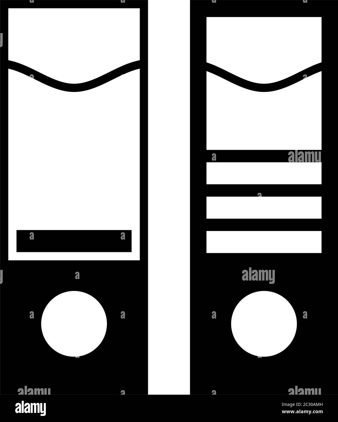 Icona Box file, Illustrazione grafica Office file Vector Illustrazione Vettoriale