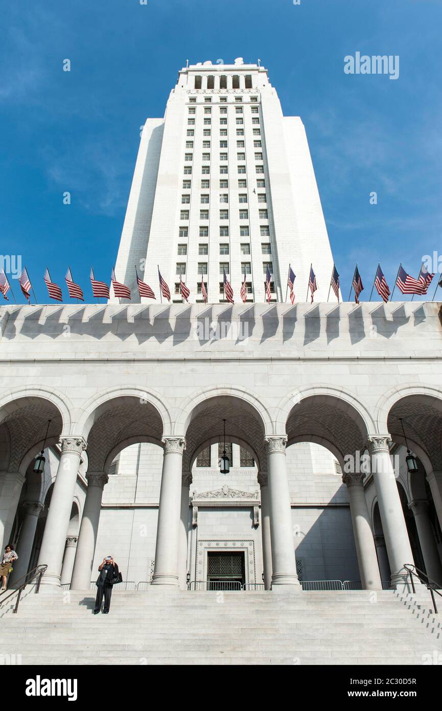 Municipio di Los Angeles, Municipio, Los Angeles centro, Los Angeles, California, Stati Uniti Foto Stock