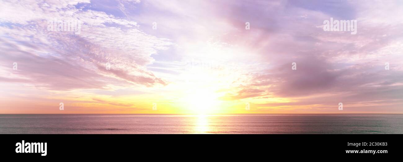 Tramonto sull'Oceano Pacifico, la Jolla, California, Stati Uniti Foto Stock