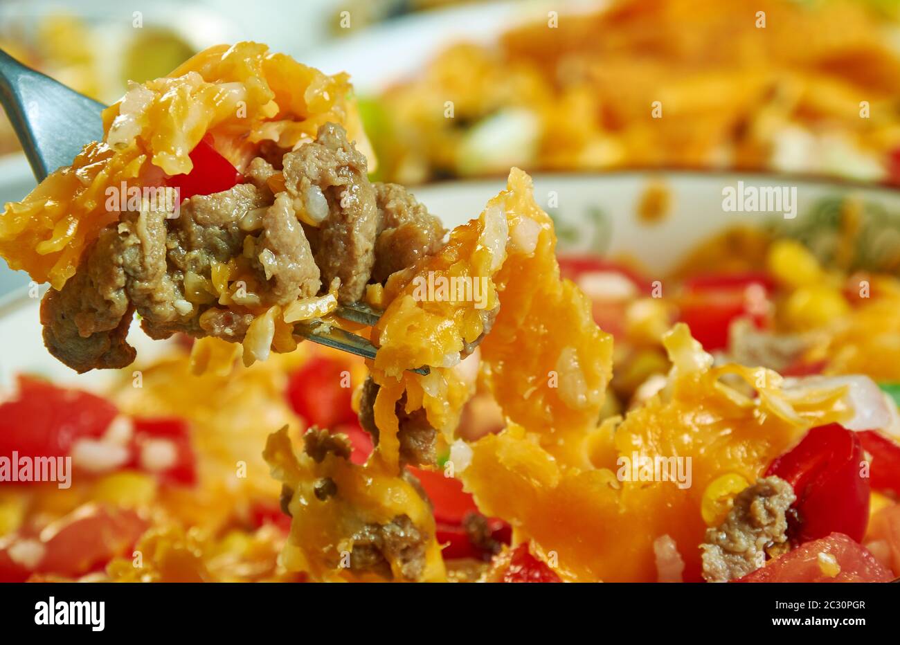 Bake del Burrito Bowl sud-occidentale Foto Stock