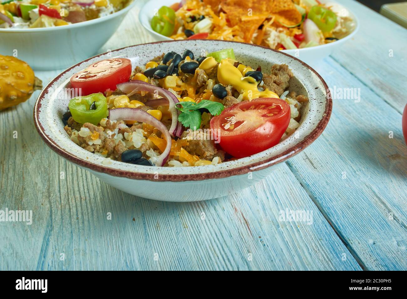 Instant Pot Southwest Chicken Power Bowl Foto Stock