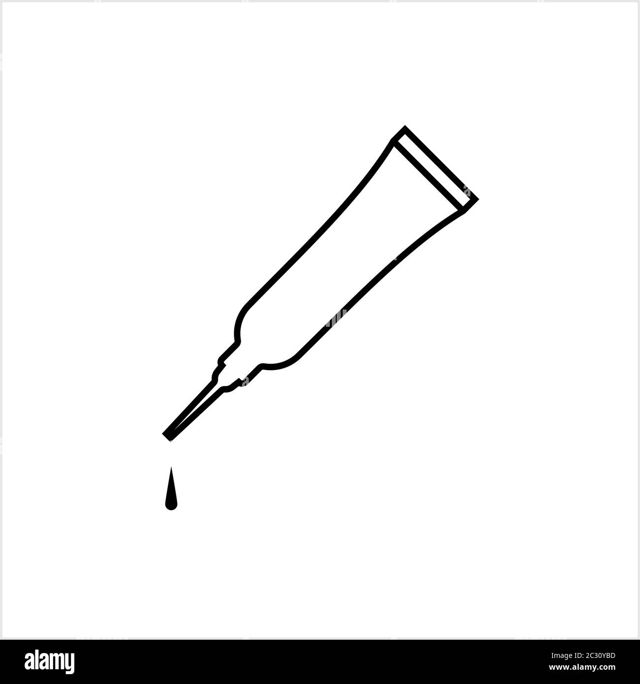 Icona del tubo di colla illustrazione di disegno vettoriale Immagine e  Vettoriale - Alamy