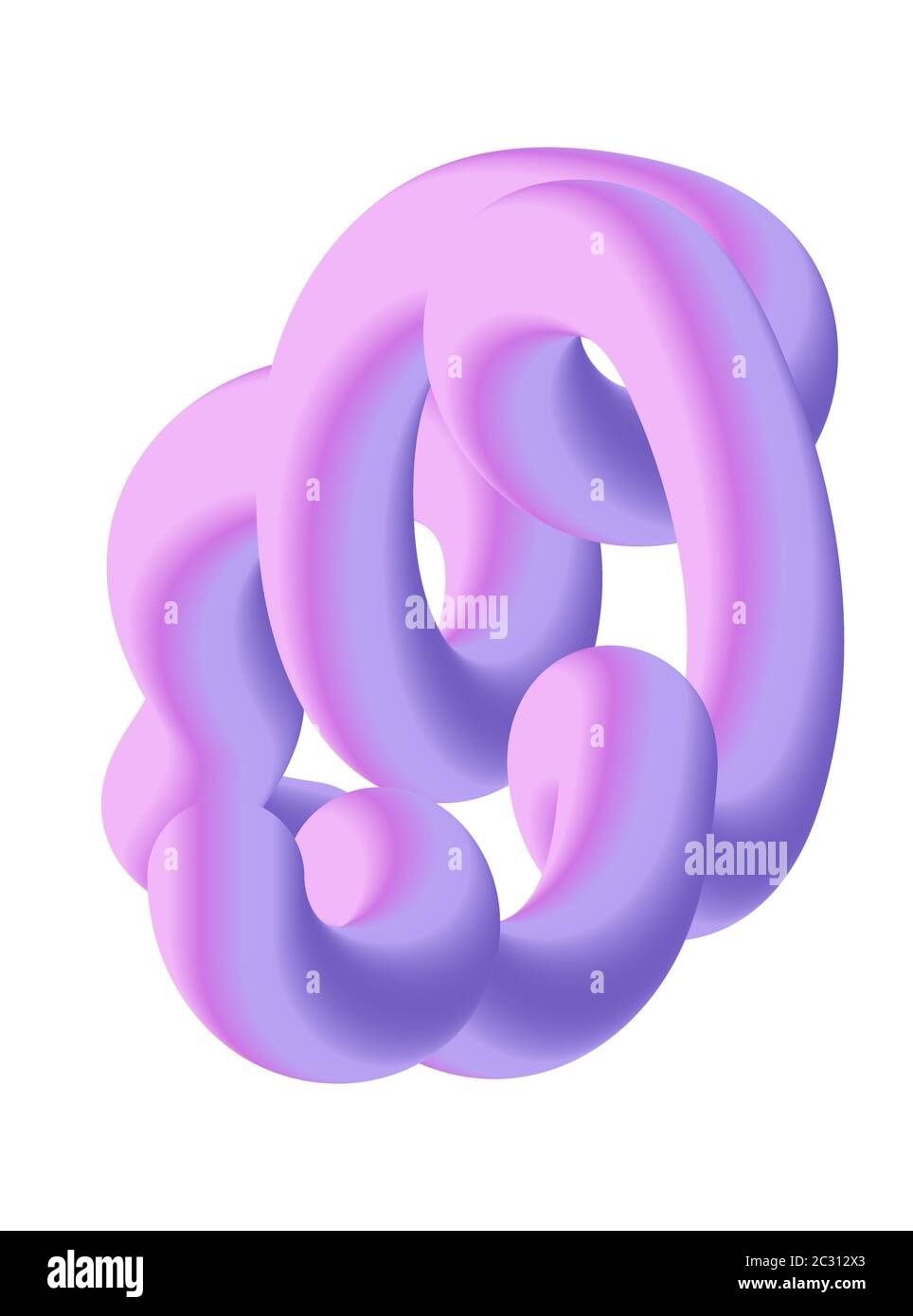 Sfondo sfumato fluido per banner o volantino. Stile futuristico Liquid 3d. Colore rosa e viola Illustrazione Vettoriale