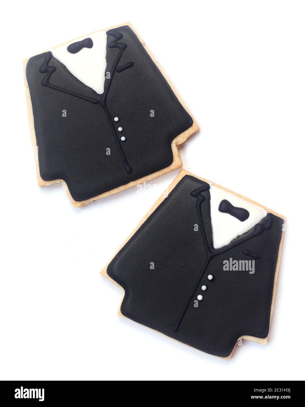 I cookie di nozze isolato su bianco Foto Stock