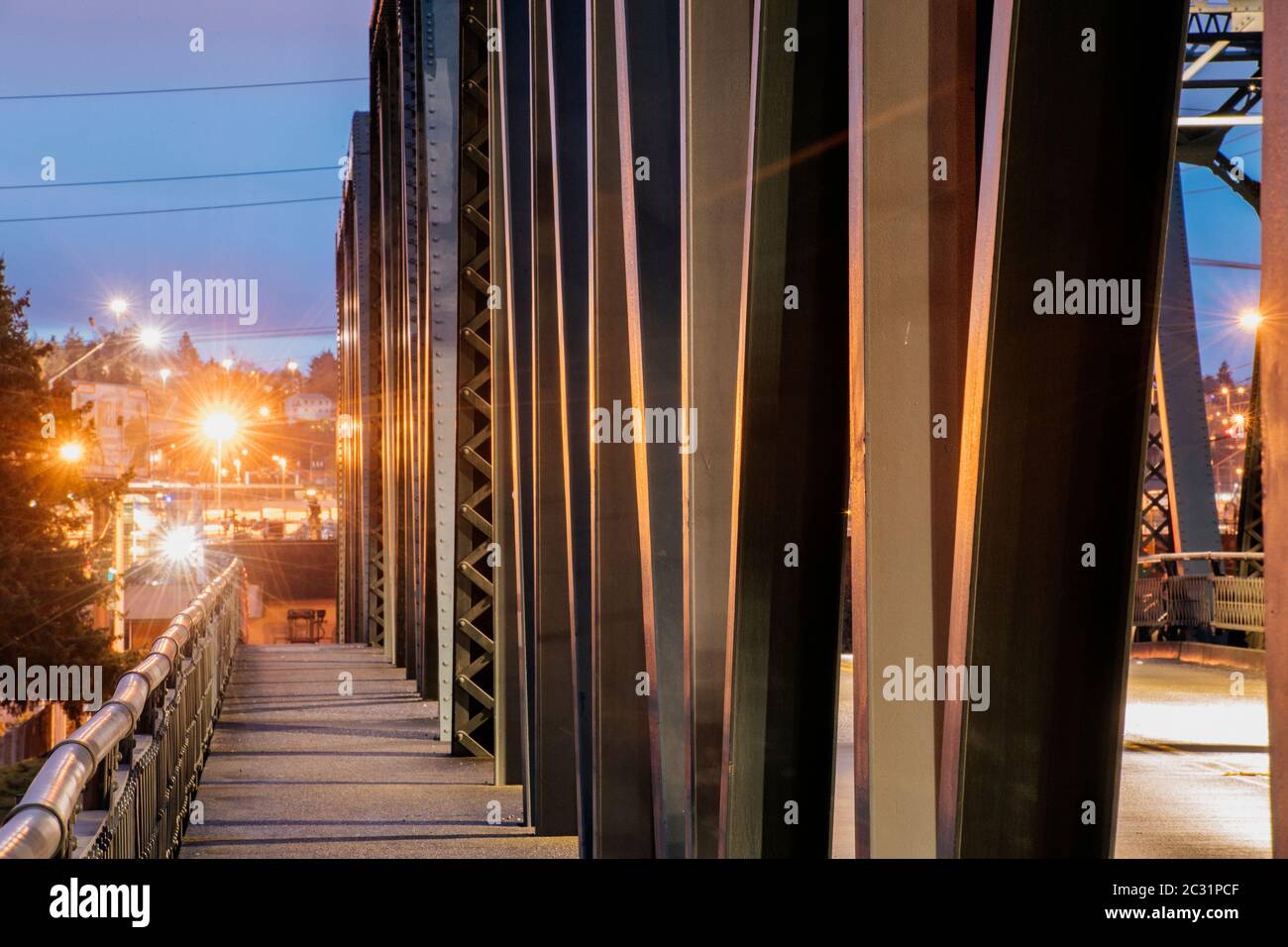 Vista del ponte, Tacoma, Washington, USA Foto Stock