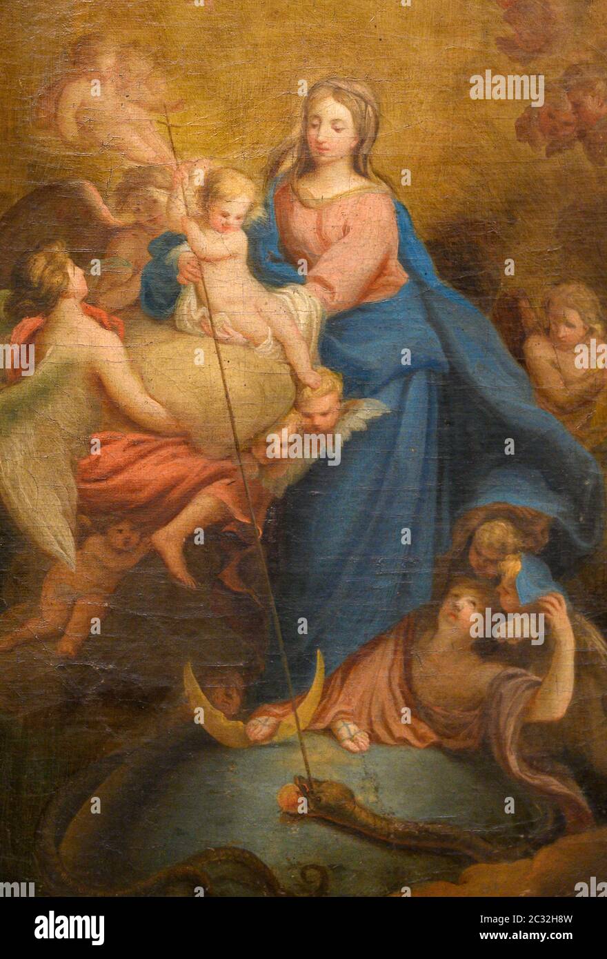 La Madonna col Bambino. Circa 1790. Joseph Schöpf. Foto Stock