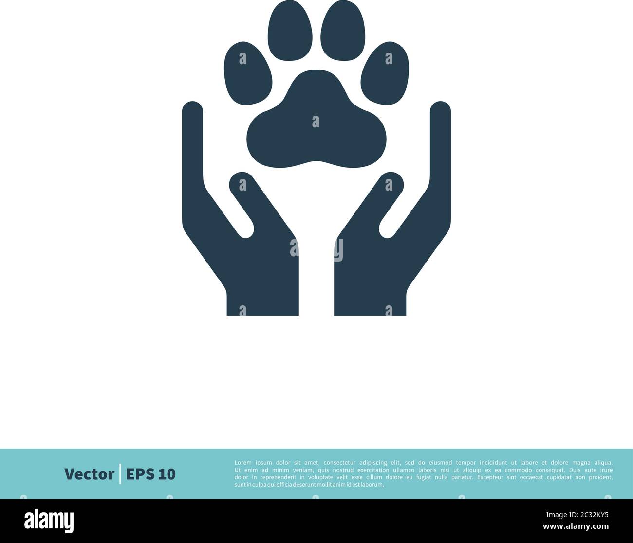 Paw Stampa icona PET Care modello logo vettoriale disegno di illustrazione. EPS vettoriale 10. Illustrazione Vettoriale