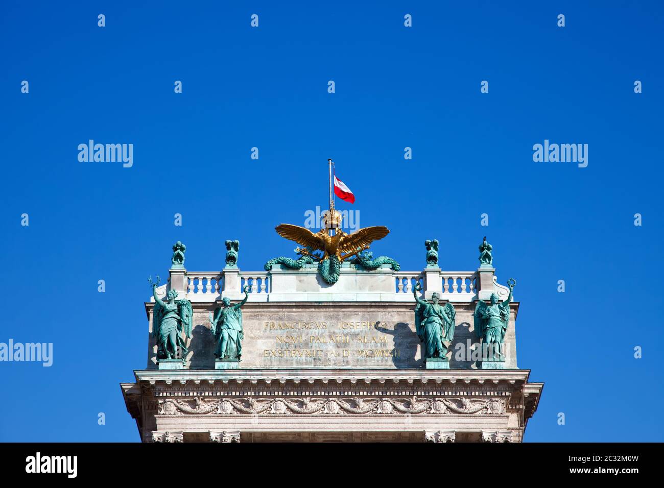 Particolare del Palazzo Imperiale di Vienna, Austria Foto Stock