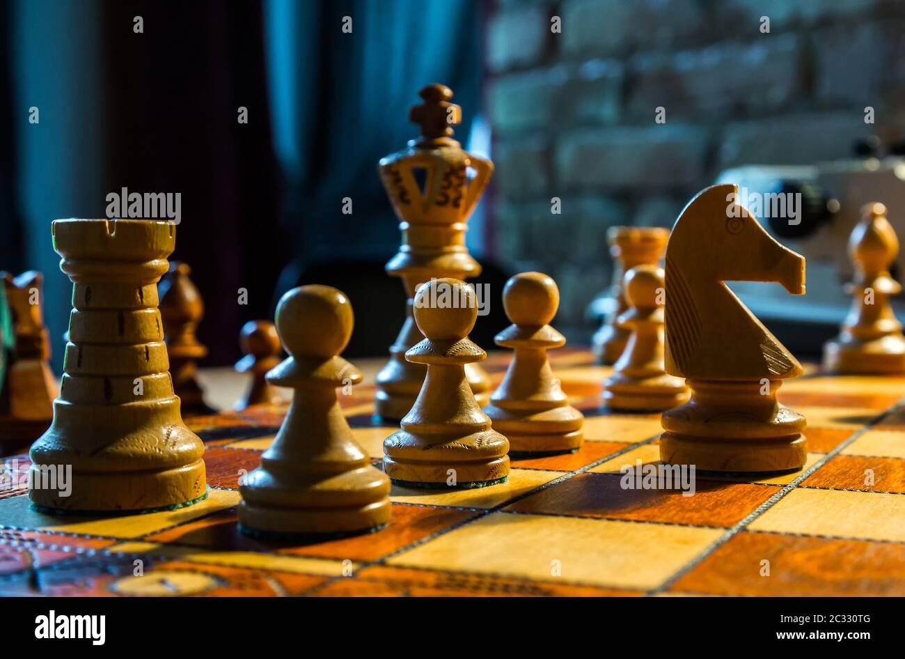 figure degli scacchi Foto Stock