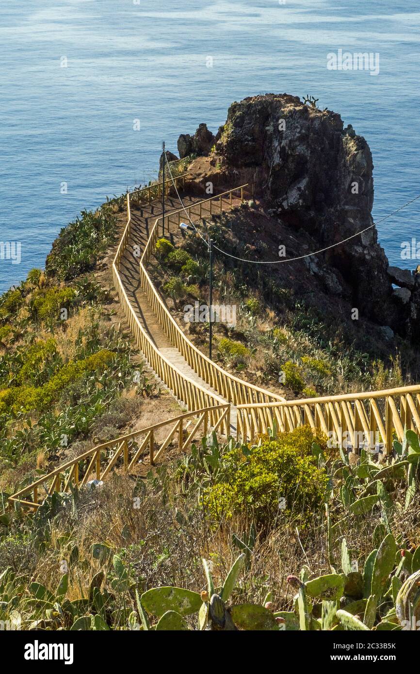 Portogallo, Isole Canarie su Madeira - Canico , Cristo Rei Viewpoint Foto Stock