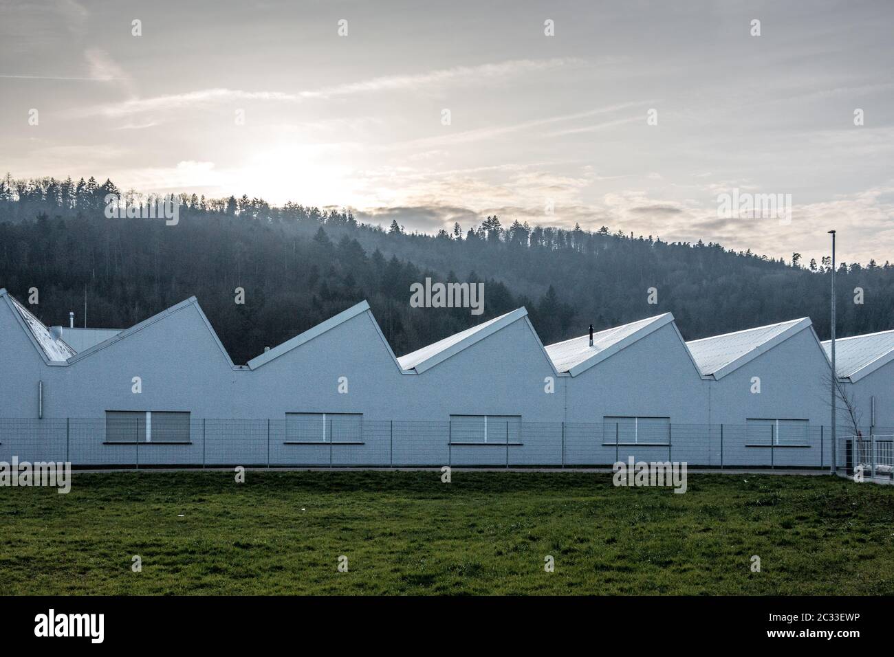 Grande fabbrica per produrre tutti i tipi di merci Foto Stock