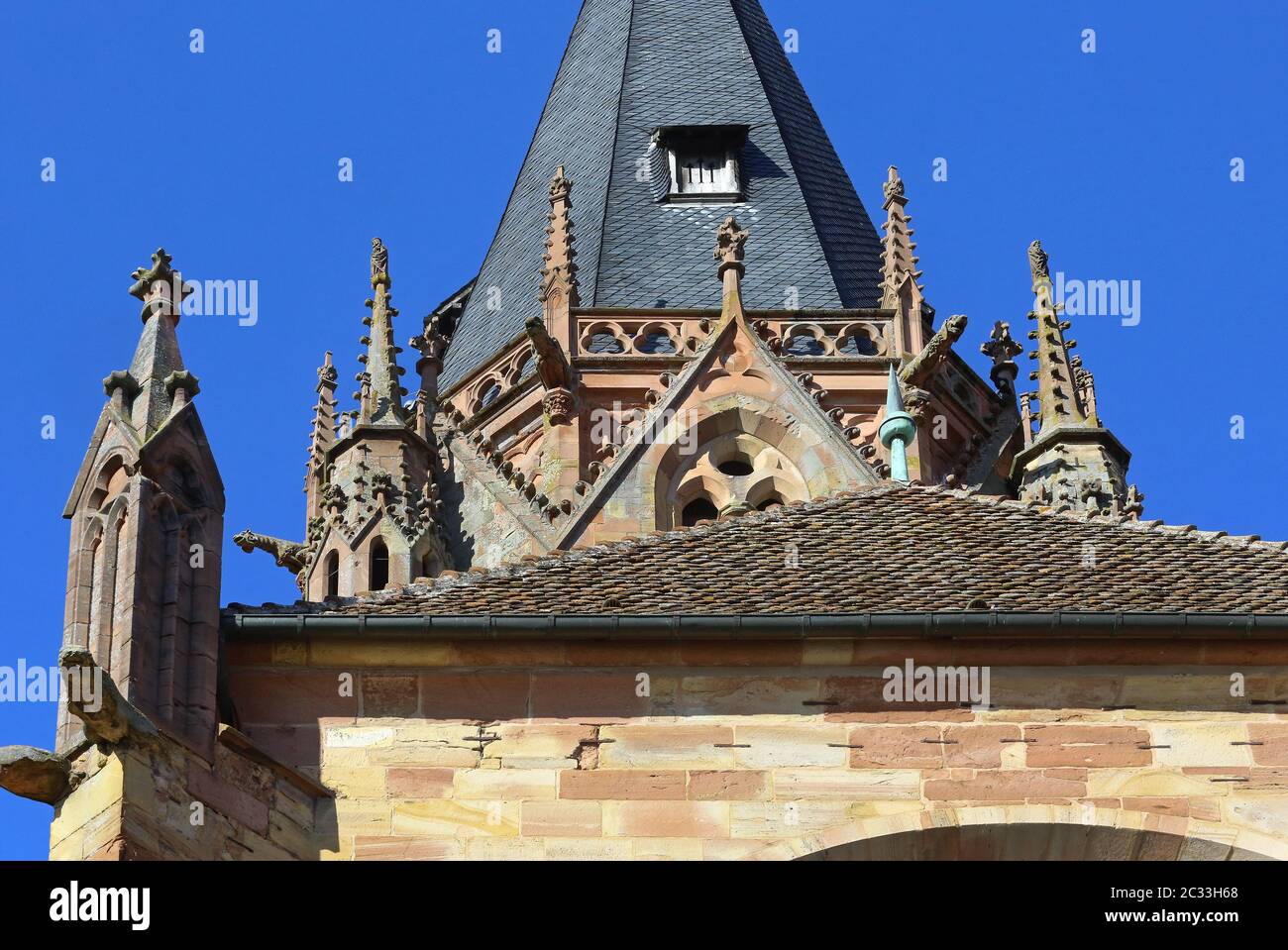Chiesa di San Pietro e Paolo a Wissembourg Foto Stock