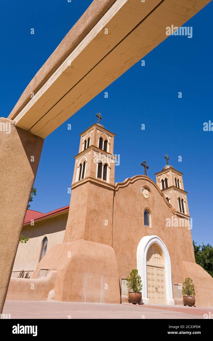 San Miguel Mission, Socorro, nuovo Messico, Stati Uniti Foto Stock