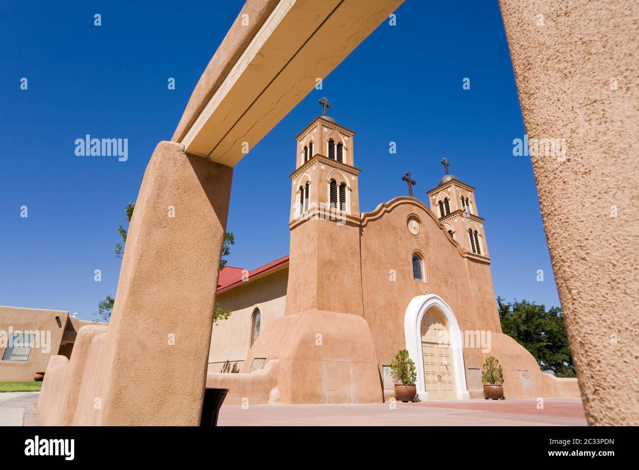 San Miguel Mission, Socorro, nuovo Messico, Stati Uniti Foto Stock