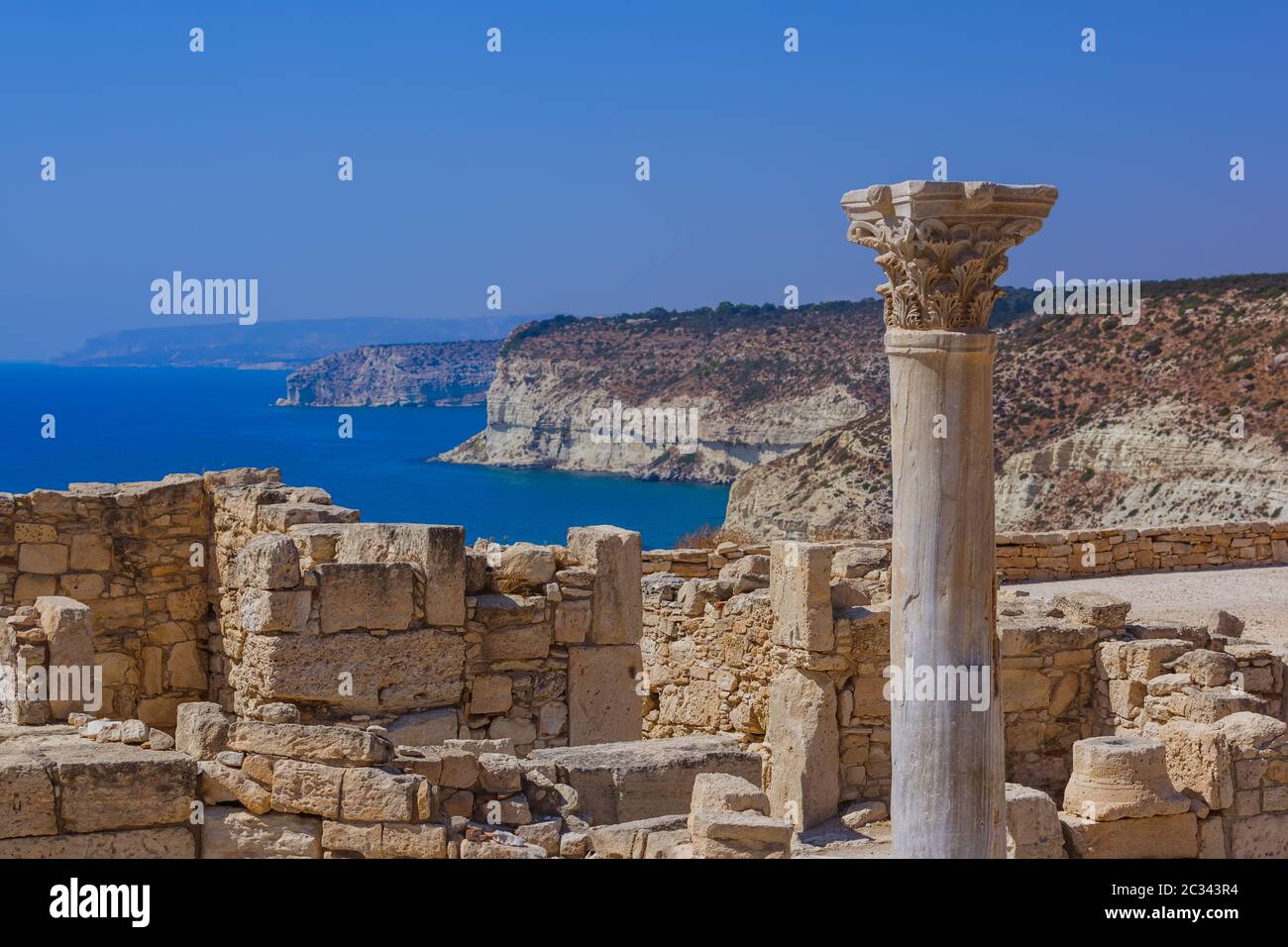 Antico sito archeologico di Kourion a Limassol Cipro Foto Stock