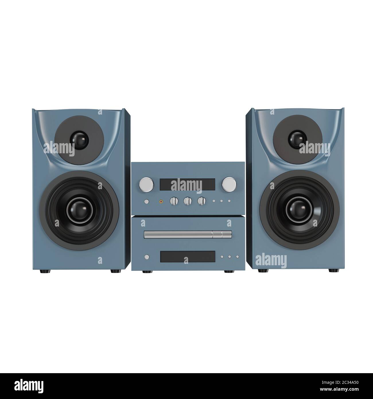Music Center blu con altoparlanti Foto Stock