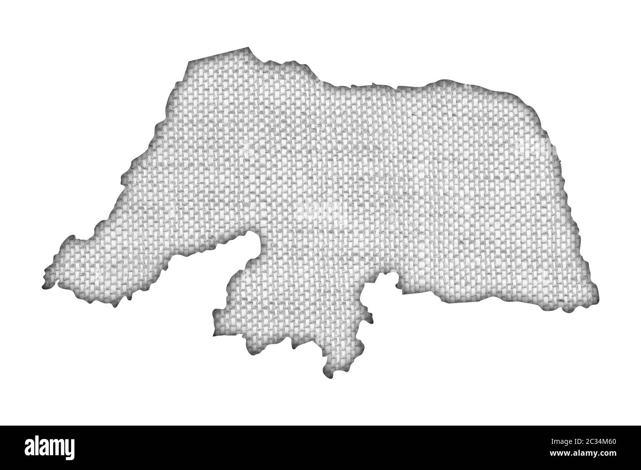 Mappa di Rio Grande do Norte su vecchie lenzuola Foto Stock