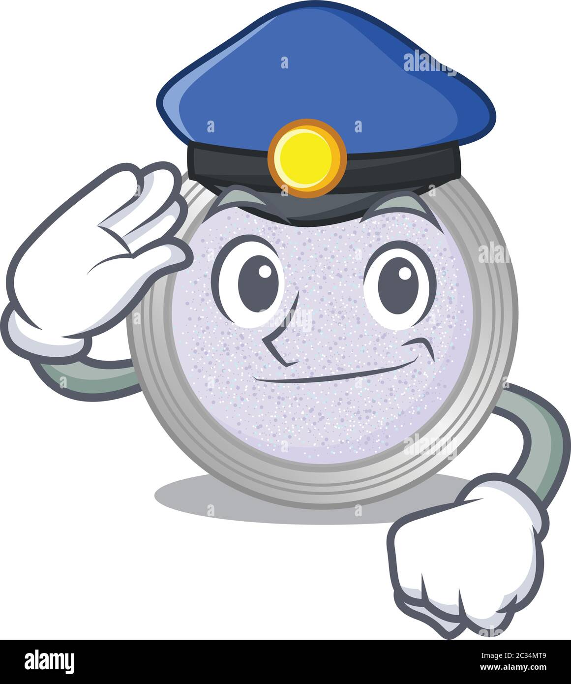 Disegno cartoon ufficiale della polizia di ombretto con glitter che indossa  un cappello blu Immagine e Vettoriale - Alamy