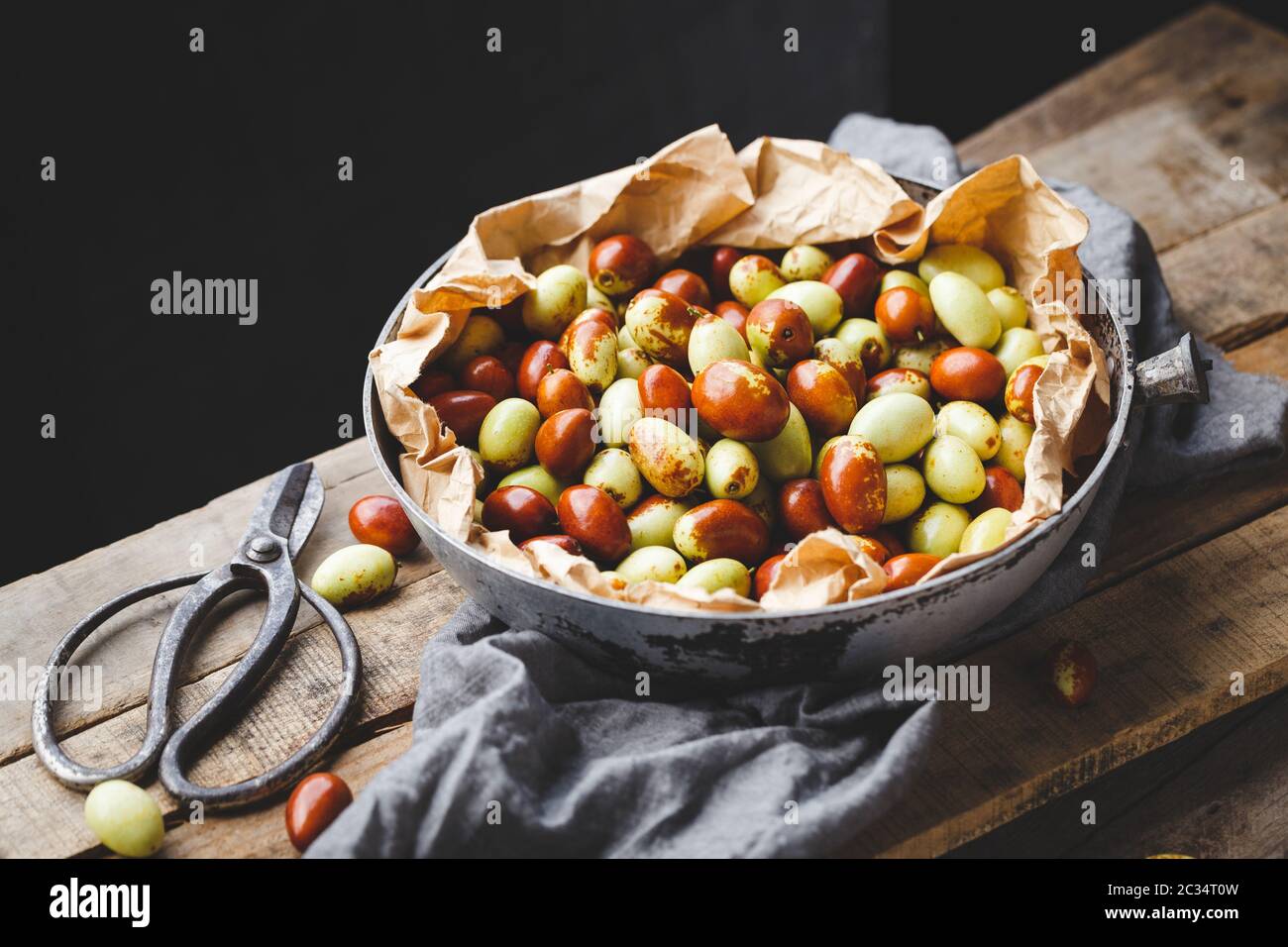 Frutta cinese data-frutta di jujuba di Ziziphus Foto Stock