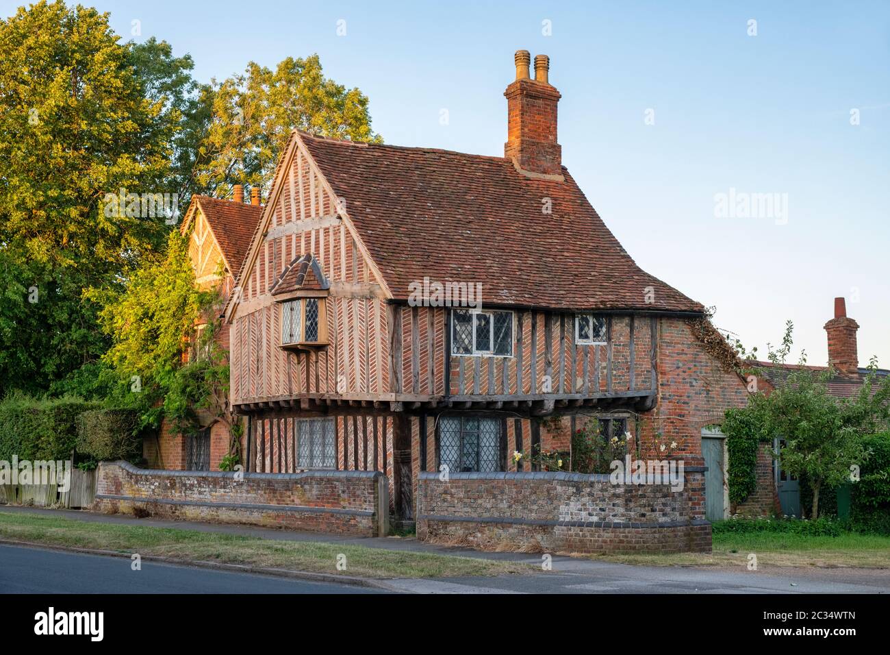 Colomba House. Casa con struttura in legno a Stewkley, Buckinghamshire, Inghilterra. Si pensa sia la più antica proprietà di Stewkley Foto Stock