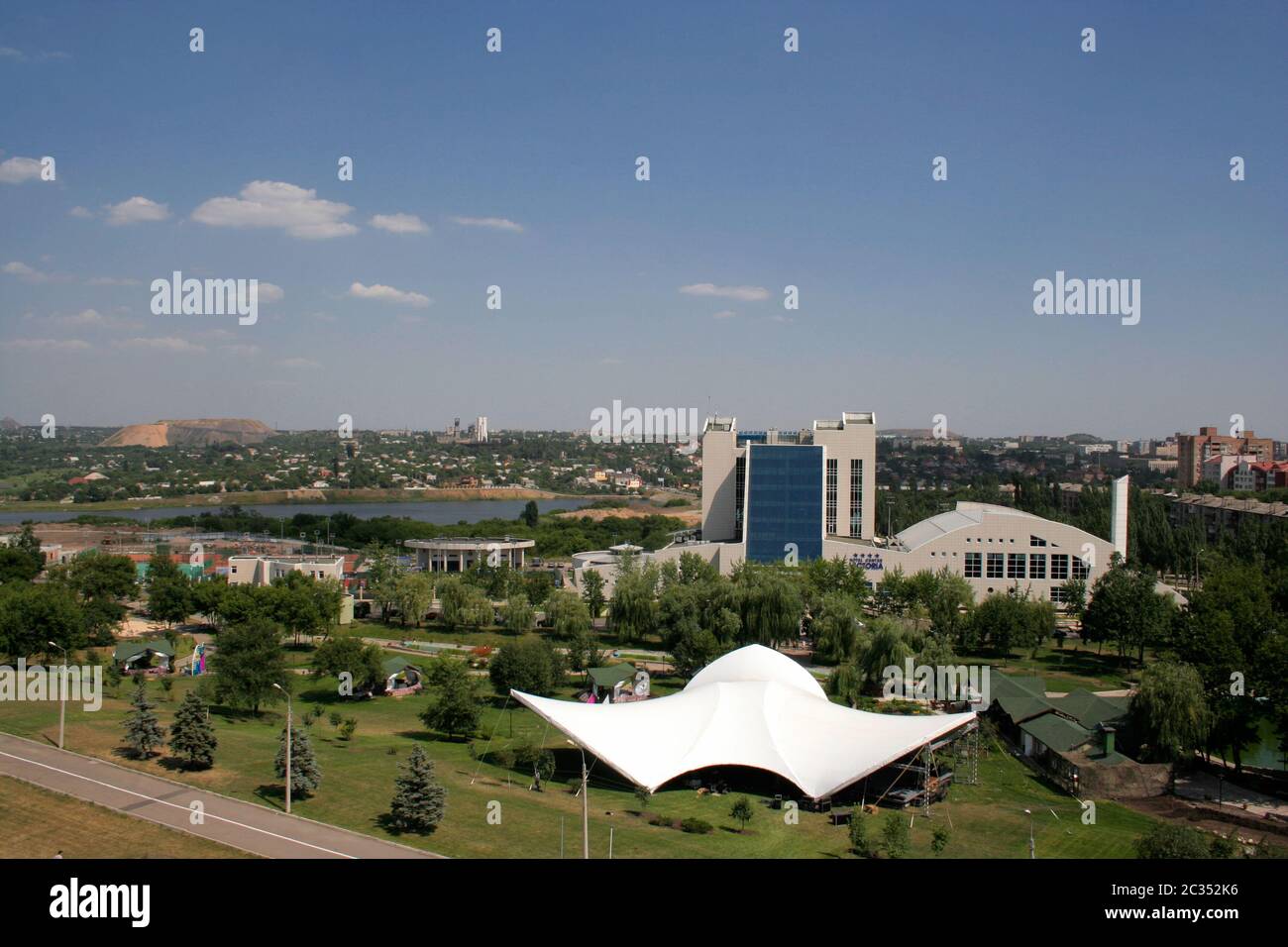 Vista sulla città di Donetsk Foto Stock