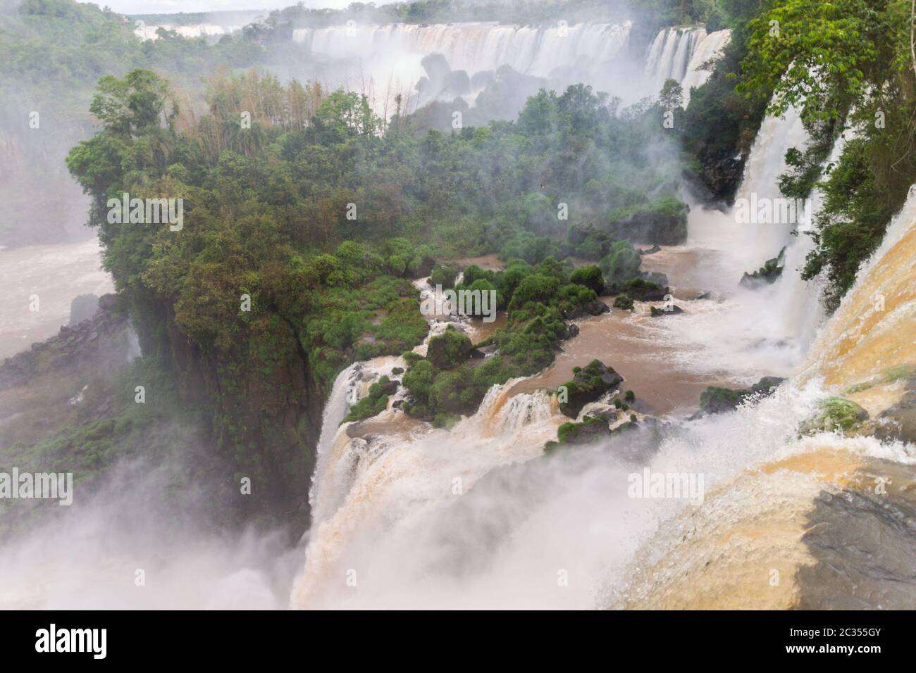 L'Iguacu cade in Argentina Brasile closeup Foto Stock