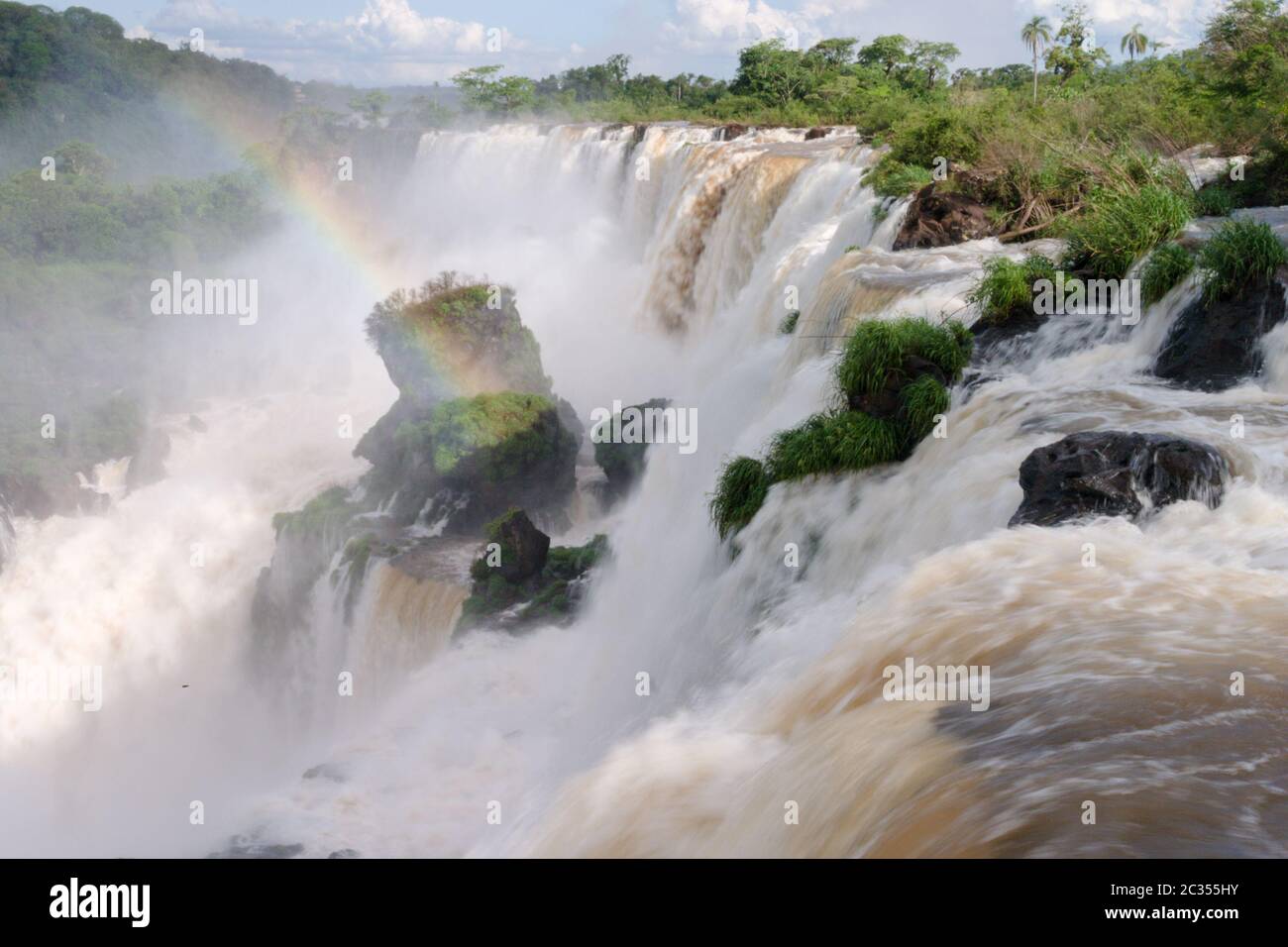 L'Iguacu cade in Argentina Brasile closeup Foto Stock