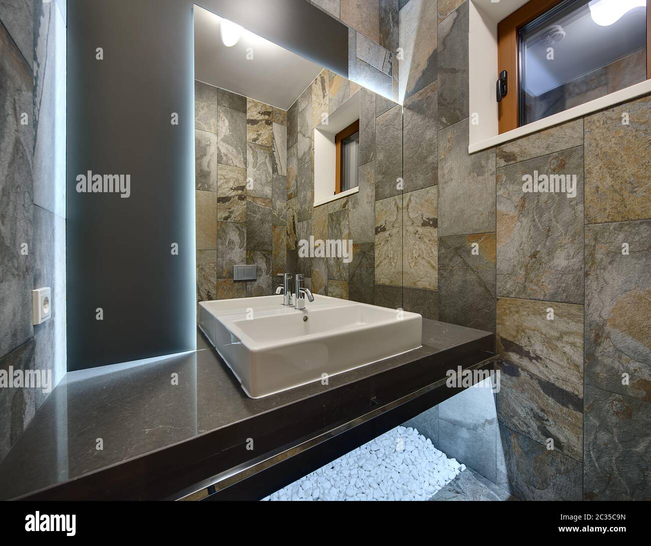 Bagno in stile moderno Foto Stock