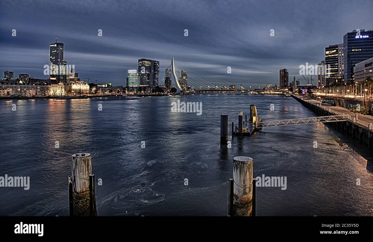 Ponte Erasmus di Rotterdam, Foto Stock