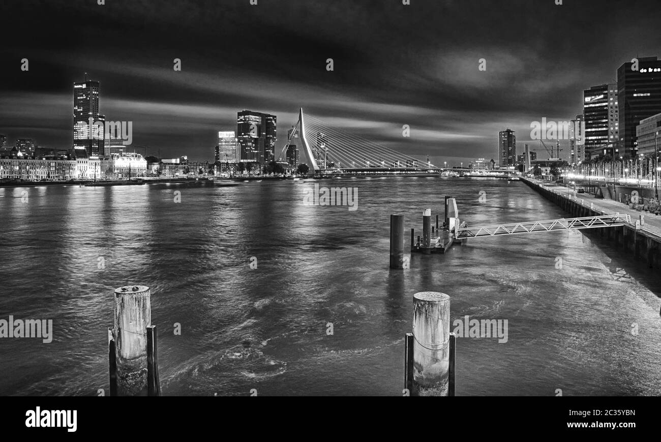 Ponte Erasmus di Rotterdam, Foto Stock