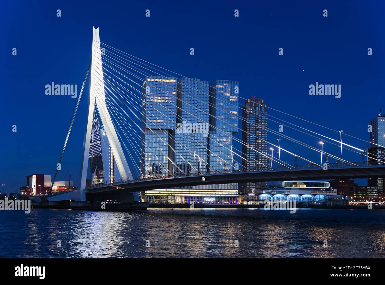 Ponte di Erasmus Rotterdam Foto Stock