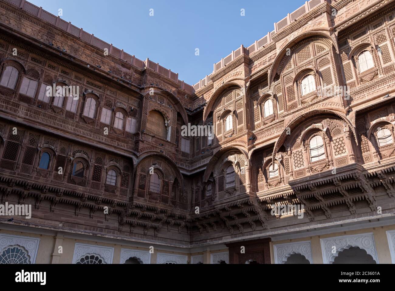 mehrangarh forte vari palazzi Foto Stock