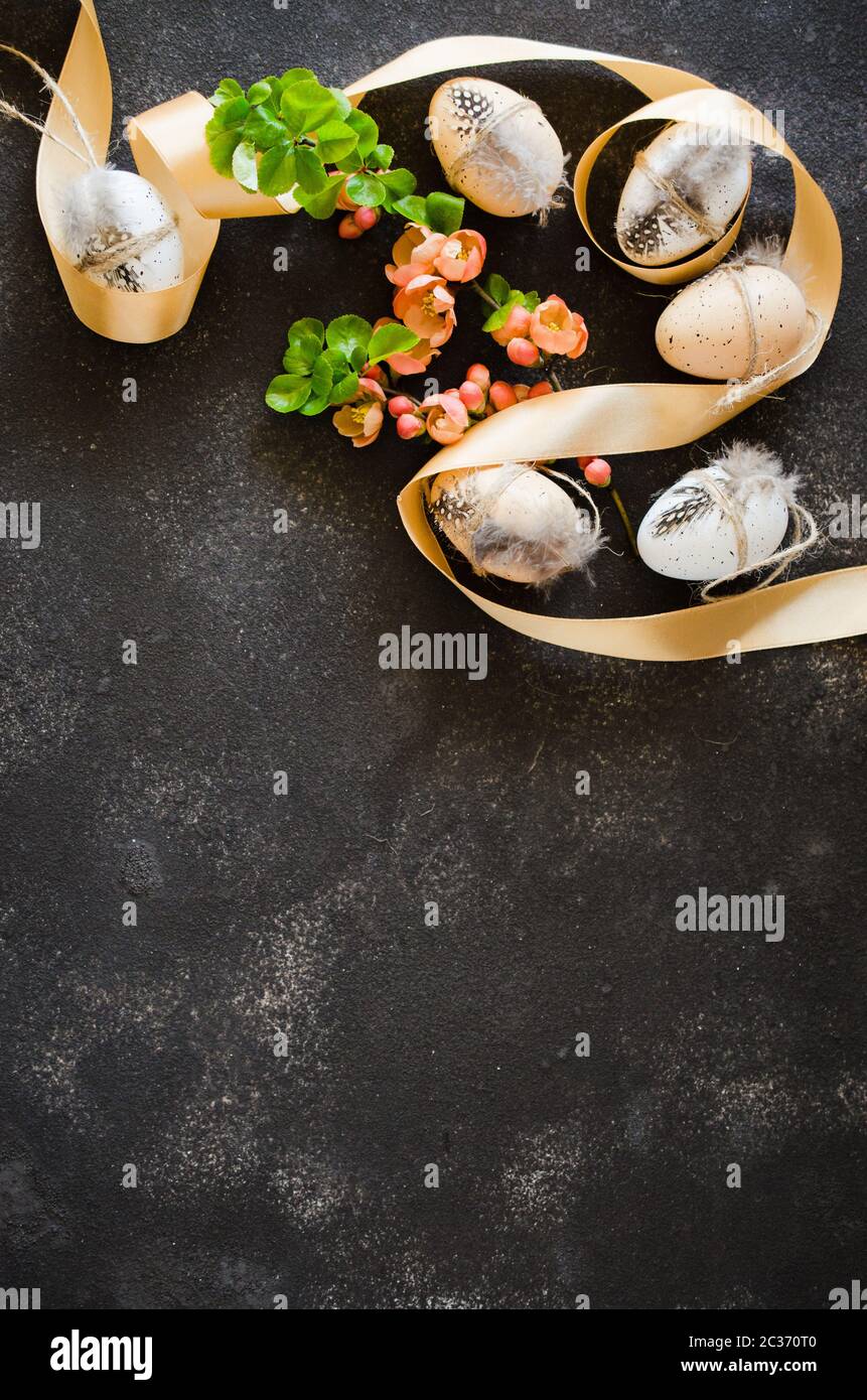 Gisela Graham Set Di 6 Uova Decorative Maculate In Sacchetto Kraft - Decorazione Rustica Pasquale