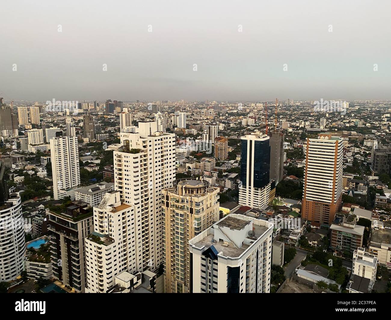 Bangkok Aerial View, capitale della Thailandia con grattacieli Foto Stock