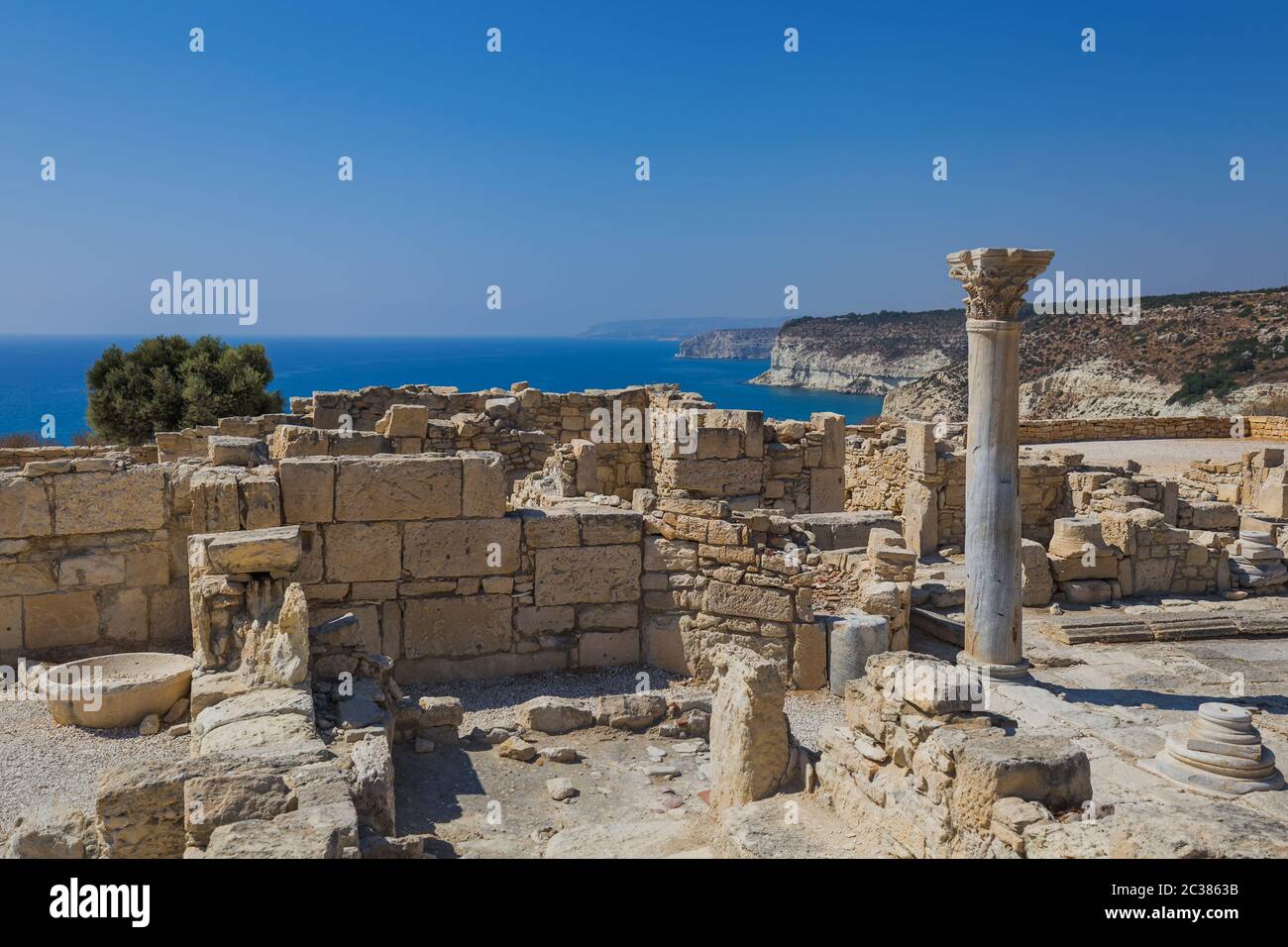 Antico sito archeologico di Kourion a Limassol Cipro Foto Stock