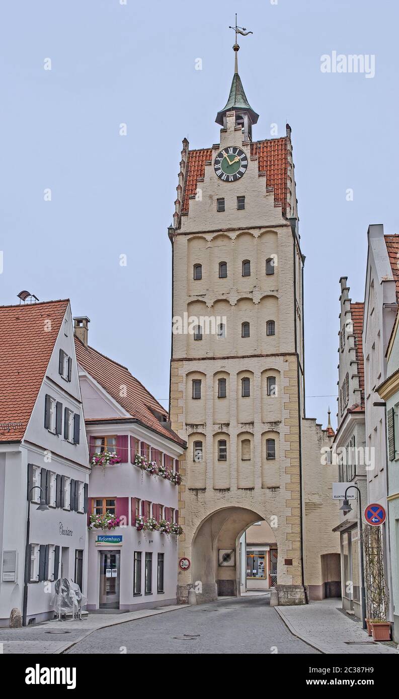 Cancello inferiore Weissenhorn, Baviera Foto Stock