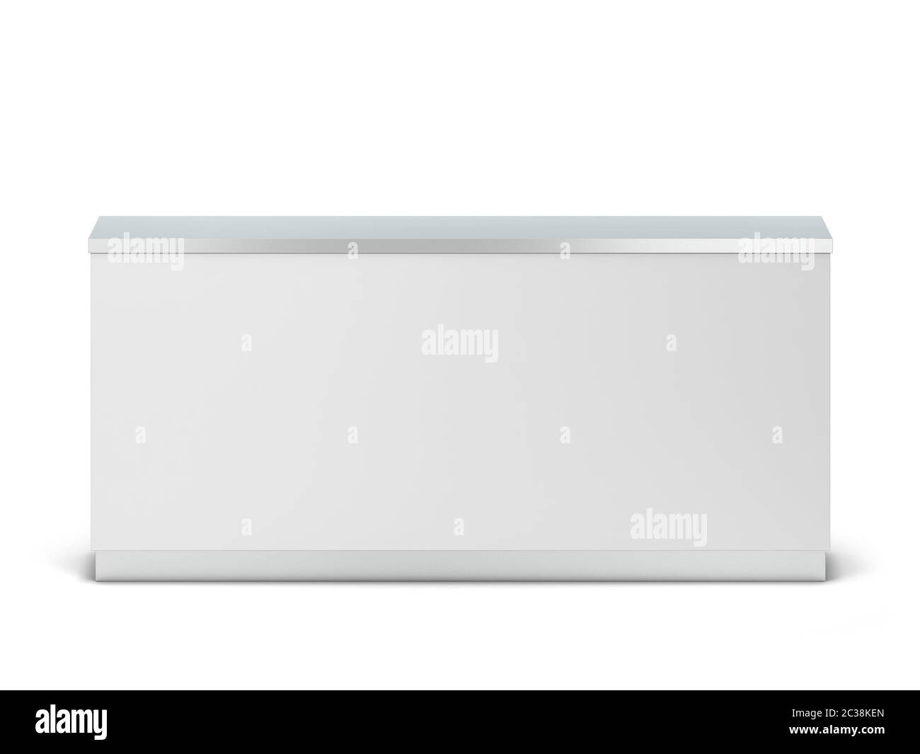 Contatore vuoto in piedi mockup. illustrazione 3d isolata su sfondo bianco Foto Stock Contatore vuoto in piedi mockup. illustrazione 3d isolata su sfondo bianco Foto Stock
