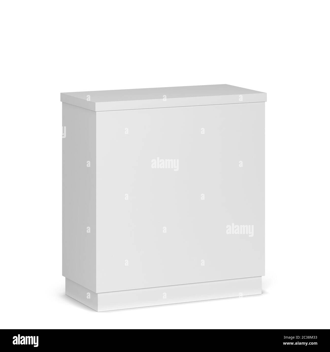 Contatore vuoto in piedi mockup. illustrazione 3d isolata su sfondo bianco Foto Stock Contatore vuoto in piedi mockup. illustrazione 3d isolata su sfondo bianco Foto Stock