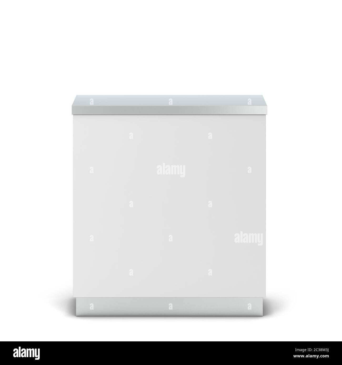 Contatore vuoto in piedi mockup. illustrazione 3d isolata su sfondo bianco Foto Stock Contatore vuoto in piedi mockup. illustrazione 3d isolata su sfondo bianco Foto Stock