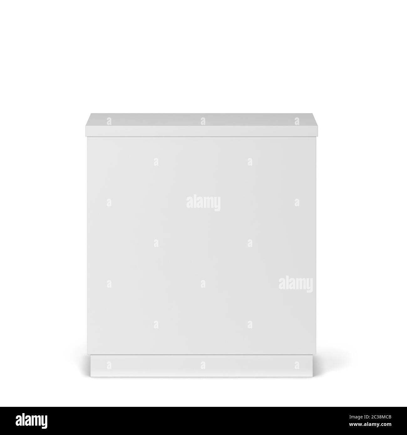 Contatore vuoto in piedi mockup. illustrazione 3d isolata su sfondo bianco Foto Stock Contatore vuoto in piedi mockup. illustrazione 3d isolata su sfondo bianco Foto Stock