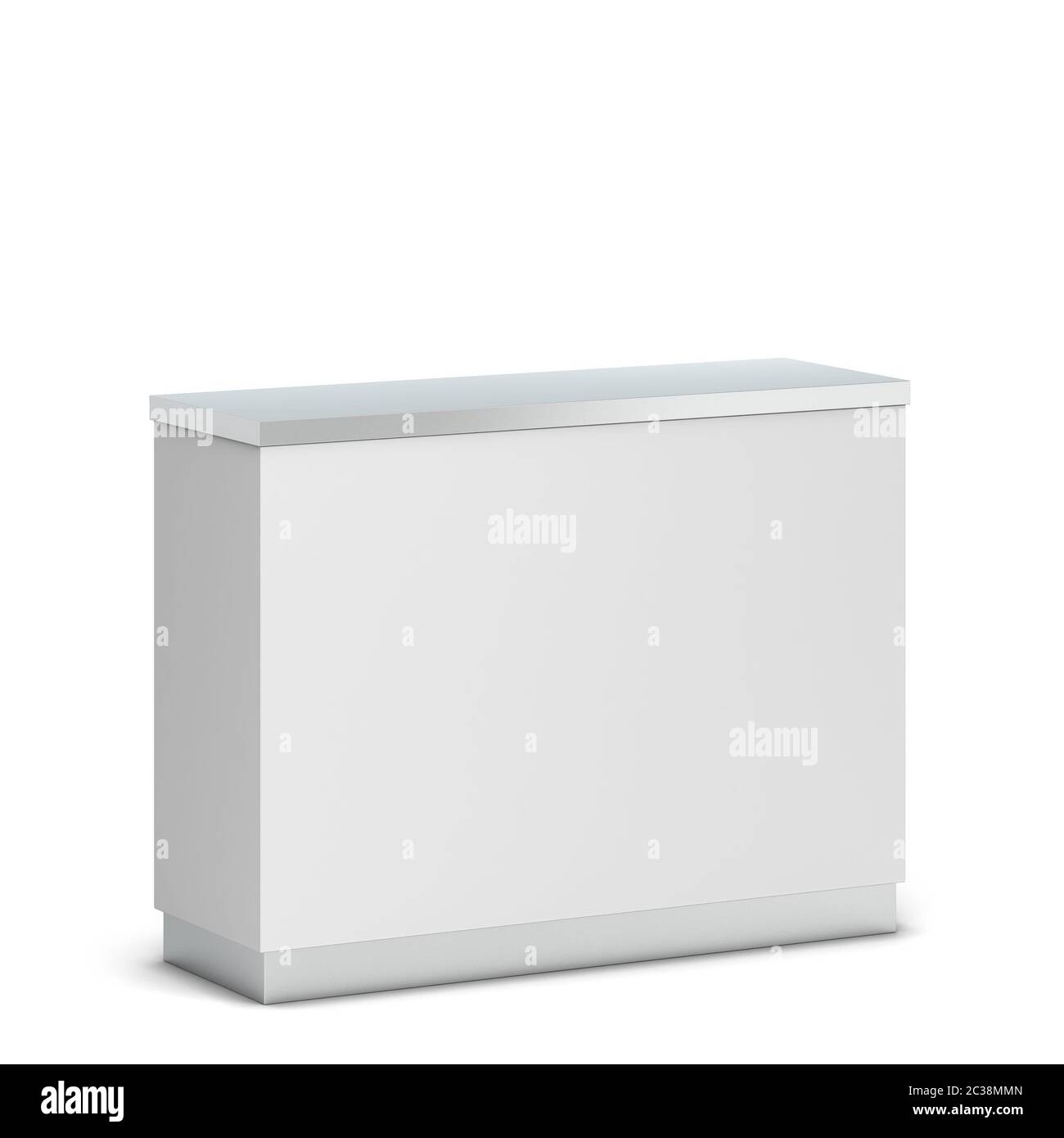 Contatore vuoto in piedi mockup. illustrazione 3d isolata su sfondo bianco Foto Stock Contatore vuoto in piedi mockup. illustrazione 3d isolata su sfondo bianco Foto Stock