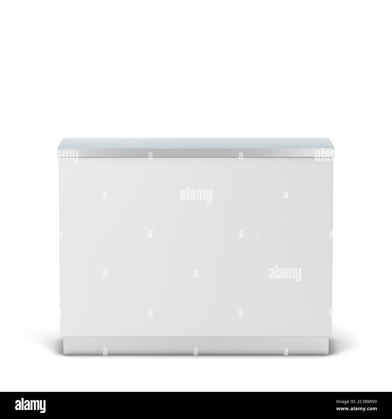 Contatore vuoto in piedi mockup. illustrazione 3d isolata su sfondo bianco Foto Stock Contatore vuoto in piedi mockup. illustrazione 3d isolata su sfondo bianco Foto Stock
